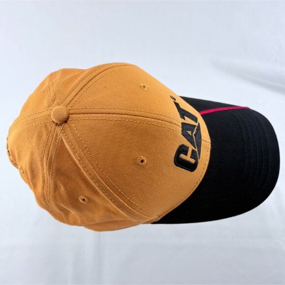 CAT Caterpillar Power Stripe Embroidered Strapback Baseball Cap Hat New - Picture 4 of 7